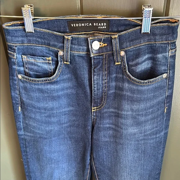 EUC Veronica Beard Blue Flare Wide Leg Jeans 26 - Picture 5 of 7